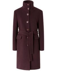 Pinko - High Neck Belt Coat - Lyst