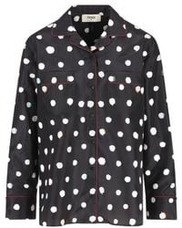 Fendi - Falena Dots Printed Long Sleeved Shirt - Lyst