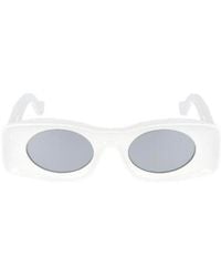 Loewe - Logo Rectangular Frame Sunglasses - Lyst