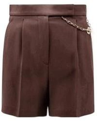 Elisabetta Franchi - Chained Detailed Pleated Shorts - Lyst