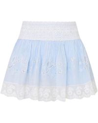 LoveShackFancy - Levant Lace Mini Skirt - Lyst