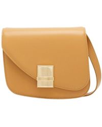 Ferragamo - Small Asymmetric Leather Shoulder Bag - Lyst