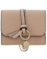 Chloé - Chloé Logo Plaque Tri-Fold Wallet - Lyst
