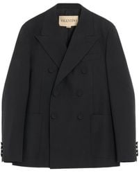 Valentino - Lapel Long-Sleeved Suit Jacket - Lyst