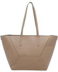 Brunello Cucinelli - Logo Embossed Top Handle Bag - Lyst