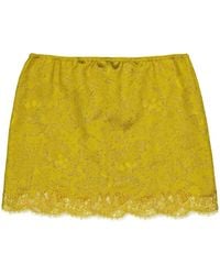 Saint Laurent - Lace Mini Skirt - Lyst