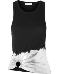 Rabanne - Rabanne Metallic Printed Sleeveless Top - Lyst