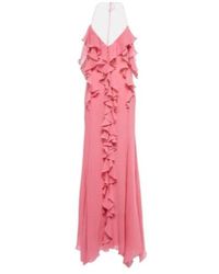 Blumarine - Ruffle Cotton And Silk Maxi Dress - Lyst