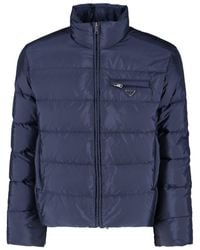 Prada - Logo Zip Down Jacket - Lyst
