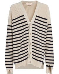 Marni - Destroyed Striped Knit Cardigan - Lyst