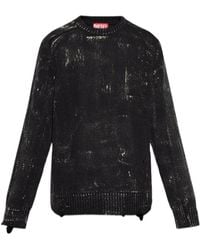 DIESEL - K-Maxense Distressed Sweater - Lyst