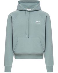 Ami Paris - Ami De Coeur Logo-Printed Drawstring Hoodie - Lyst
