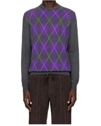 GIMAGUAS - Angel Argyle Knitted Sweater - Lyst