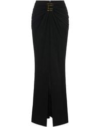 Elisabetta Franchi - Draped Buckle Maxi Skirt - Lyst