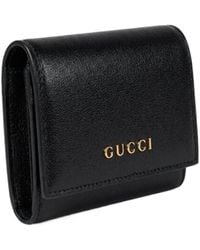 Gucci - Bi-Fold Card Case With Lettering - Lyst