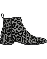 Dolce & Gabbana - Leopard-Print Ankle Boots - Lyst