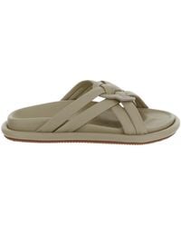 Moncler - Logo Embossed Sandals - Lyst