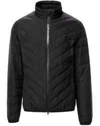 EA7 - Logo-Patch Zipped Quilted Jacket - Lyst