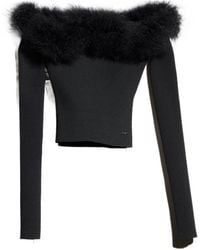 Gucci - Rib Viscose Off-The-Shoulder Top - Lyst
