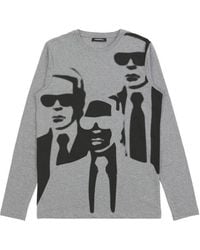 KARL LAGERFELD - Printed T-Shirt - Lyst