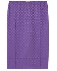 Gucci - Gg Silk Jacquard Skirt - Lyst