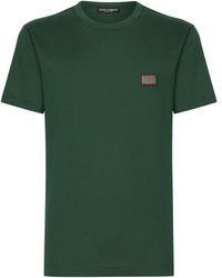 Dolce & Gabbana - Branded-Tag Crewneck T-Shirt - Lyst