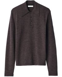 Lemaire - Long-Sleeved Polo Knitted Top - Lyst