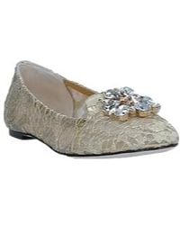 Dolce & Gabbana - Minimalist Rhinestone Loafers - Lyst