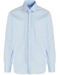 Barba Napoli - Long-Sleeved Poplin Shirt - Lyst