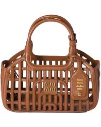 Miu Miu - Woven Tote Bag - Lyst