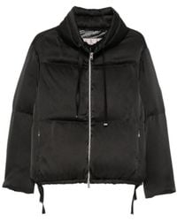 Herno - High-Neck Drawstring Zip-Up Jacket - Lyst