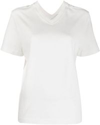 Bottega Veneta - V-Neck Cotton T-Shirt - Lyst
