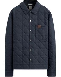Dior - Cannage Overshirt With Leather Patch - Lyst