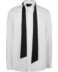 John Richmond - Indreg Tie Detail Shirt - Lyst