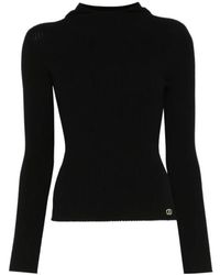 Twinset - Ribbed Hoodie - Lyst
