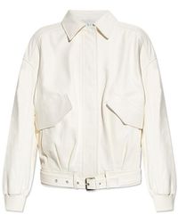 IRO - Long Sleeve Leather Jacket - Lyst