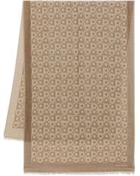 Ferragamo - Ferragamo Monogram Frayed Edge Scarf - Lyst