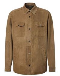 Canali - Suede Overshirt - Lyst