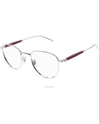 Montblanc - Eyewear Round Frame Glasses - Lyst