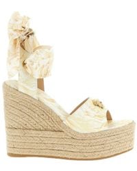 Versace - La Medusa Wedge Sandals - Lyst