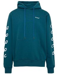 Off-White c/o Virgil Abloh - Logo-Print Drawstring Hoodie - Lyst