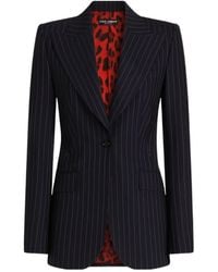 Dolce & Gabbana - Pinstripe Single-Breasted Blazer - Lyst