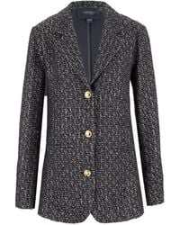 Giambattista Valli - Single-Breasted Glittering Tweed Blazer - Lyst