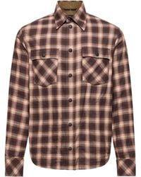 Moncler - Check Cotton Blend Long Sleeve Shirt - Lyst