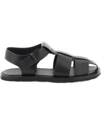 The Row - Fisherman Buckled Flat Sandals - Lyst