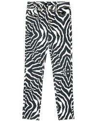 Just Cavalli - Zebra Printed Jeans - Lyst