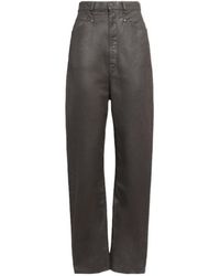 Lemaire - Shiny Coated Dropped Crotch Pants - Lyst