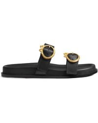 Dior - Round-Toe Flat Sandals - Lyst