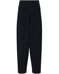 Liu Jo - Fold-Over Waist Knit Trousers - Lyst
