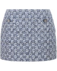 Gucci - Monogrammed Tweed Skirts - Lyst